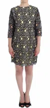 Lanre Da Silva Ajayi Black Cream Sheath Women's Shift Mini Women's Dress In Black