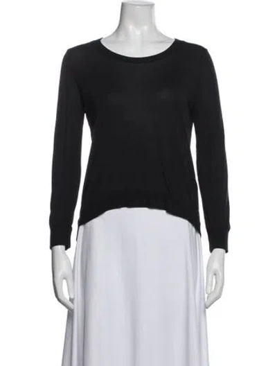 Pre-owned Lanston Crew Neck Long Sleeve Top In Blue