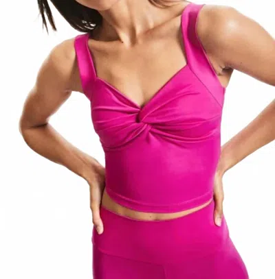 Lanston Element Twist Front Top In Pink