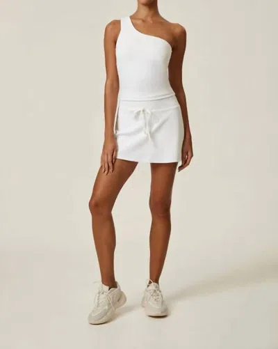 Lanston Match One Shoulder Tank In White