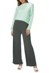 Lanston Philosophy Wide Leg Pocket Pant In Army In Green