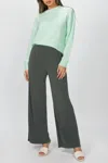 Lanston Philosophy Wide Leg Pocket Pant In Army In Multi
