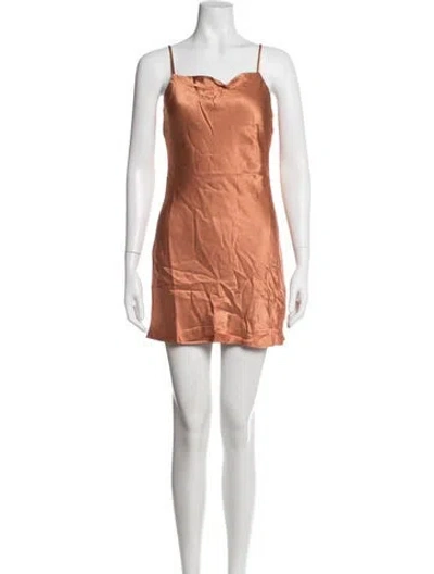 Pre-owned Lanston Scoop Neck Mini Dress W/ Tags In Orange