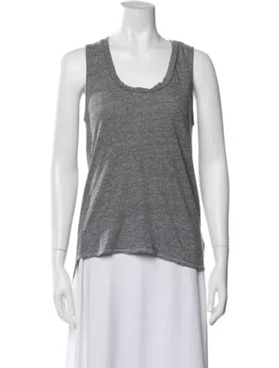 Pre-owned Lanston Scoop Neck Sleeveless Top In Gray