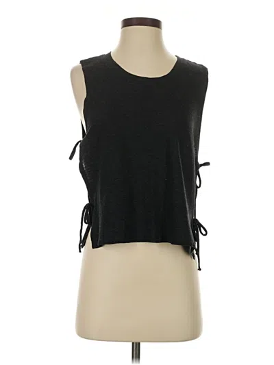 Pre-owned Lanston Sleeveless Top Black Halter Neckline Tops