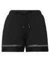 Lanston Sport Woman Shorts & Bermuda Shorts Black Size M Rayon, Polyamide, Elastane In Black