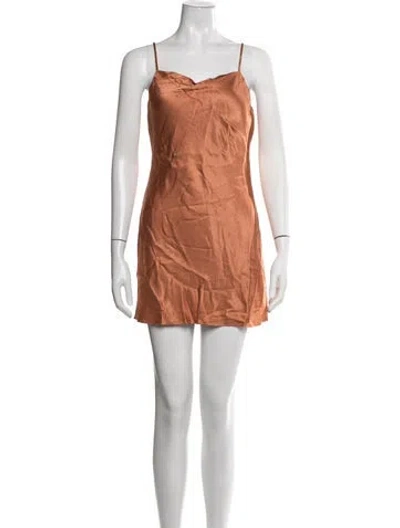 Pre-owned Lanston Square Neckline Mini Dress W/ Tags In Orange