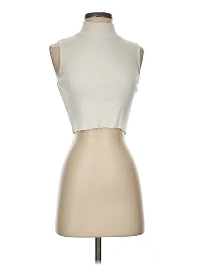 Pre-owned Lanston Tank Top Ivory Strapless Neckline Tops