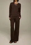 Lanston Twist Neck Pullover In Umber In Multi