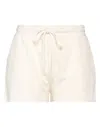 Lanston Woman Shorts & Bermuda Shorts Ivory Size S Cotton, Tencel In White
