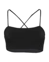 Lanston Philosophy X Back Crop Bralette In Black