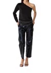 Lanthropy Astro Metallic Jeans In Black In Black