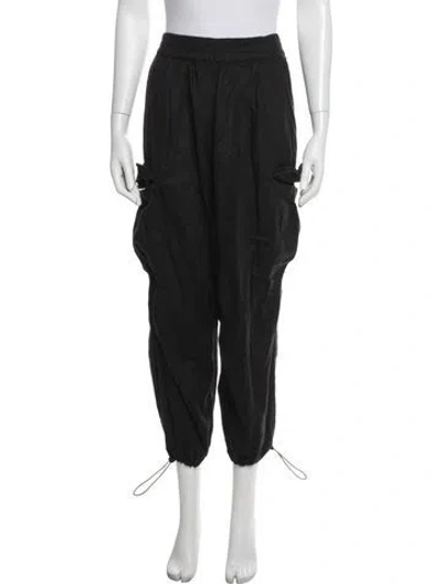 Pre-owned Lanthropy Linen Wide Leg Pants In Black