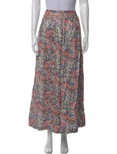 Pre-owned Lanthropy Linen Wide Leg Pants In Multi