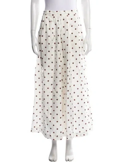Pre-owned Lanthropy Linen Wide Leg Pants In White