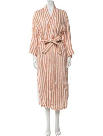 Pre-owned Lanthropy Striped Robe In Multicolor