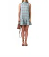 Lanthropy Women's Daisy Short Linen Dress In Palma Check In Multi
