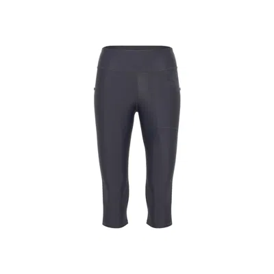 Lanuuk Women's Grey Capri Swim Tights - Shadow