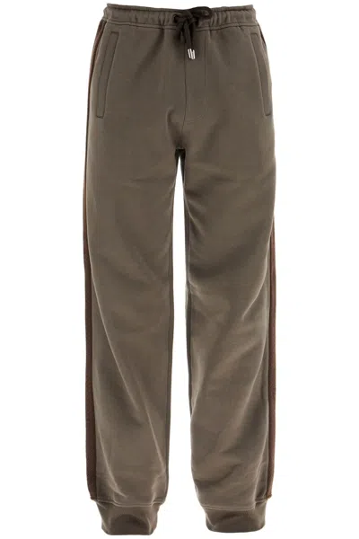 Lanvin -side Joggers With Stripes In Brown