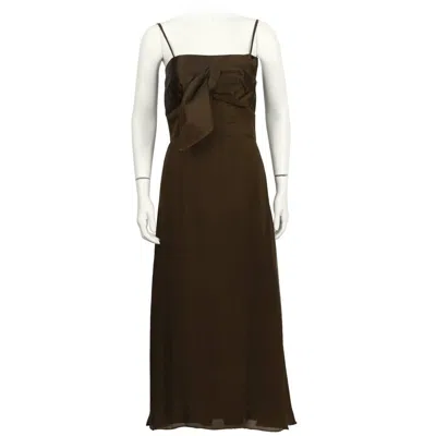 Pre-owned Lanvin 1950's  Brown Evening Dress