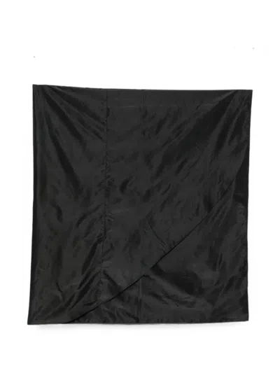 Pre-owned Lanvin 1960s Logo-patch Stole In Black