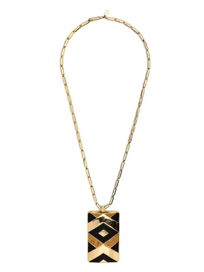Pre-owned Lanvin 1970s Oversize Pendant Necklace In Gold