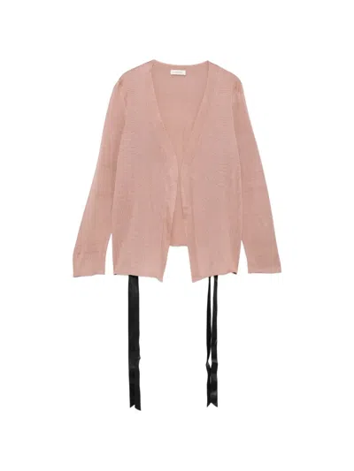 Pre-owned Lanvin 2000s V-neck Cardigan In Pink