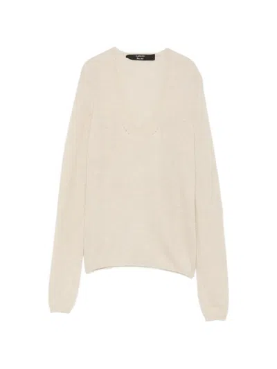 Pre-owned Lanvin 2004 V-neck Sweater In Neutrals