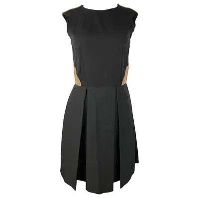 Pre-owned Lanvin 2006  Black And Brown Mini Dress, Size 36