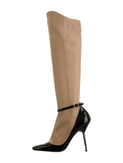 Pre-owned Lanvin 2006 Leather Boots In Neutrals
