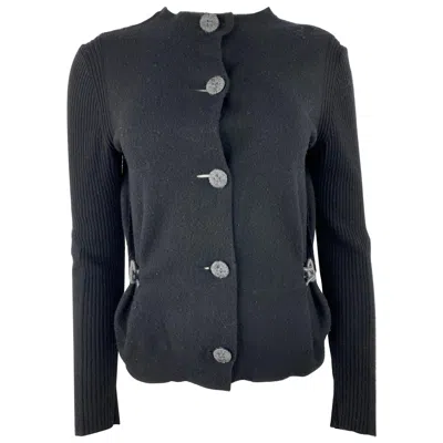 Pre-owned Lanvin 2007  Black Wool Cardigan, Size Small