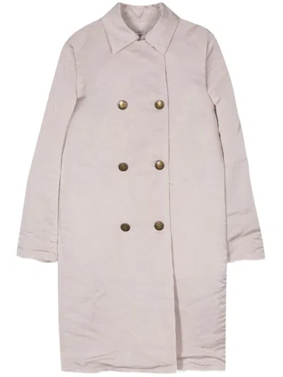 Pre-owned Lanvin 2008s Silk Midi Coat In Grey