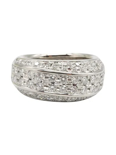 Pre-owned Lanvin 2010s Platinum Diamond Ring In Silver