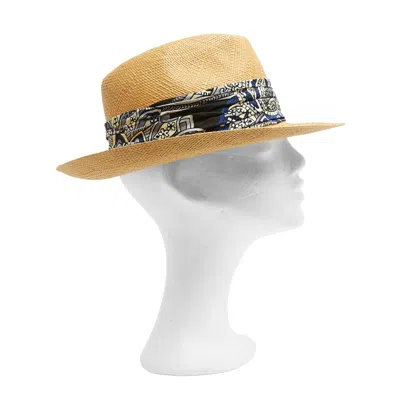 Pre-owned Lanvin 2014 Chapeau Paille T58 Alber Elbaz Straw Hat Us7.25 Uk7.125 New In Box In Sand