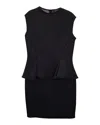 Lanvin 2014 Peplum Waist Dress In Grey Polyamide In Grey