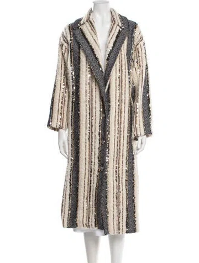 Pre-owned Lanvin 2017 Wool Coat In Neutral