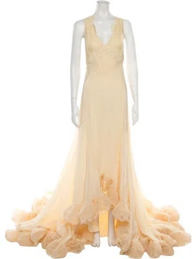 Pre-owned Lanvin 2022 Long Dress In Neutral