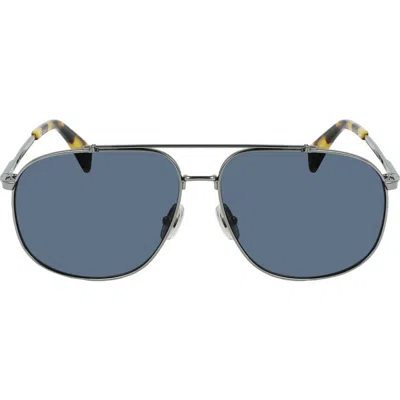 Lanvin 60mm Aviator Sunglasses In Blue