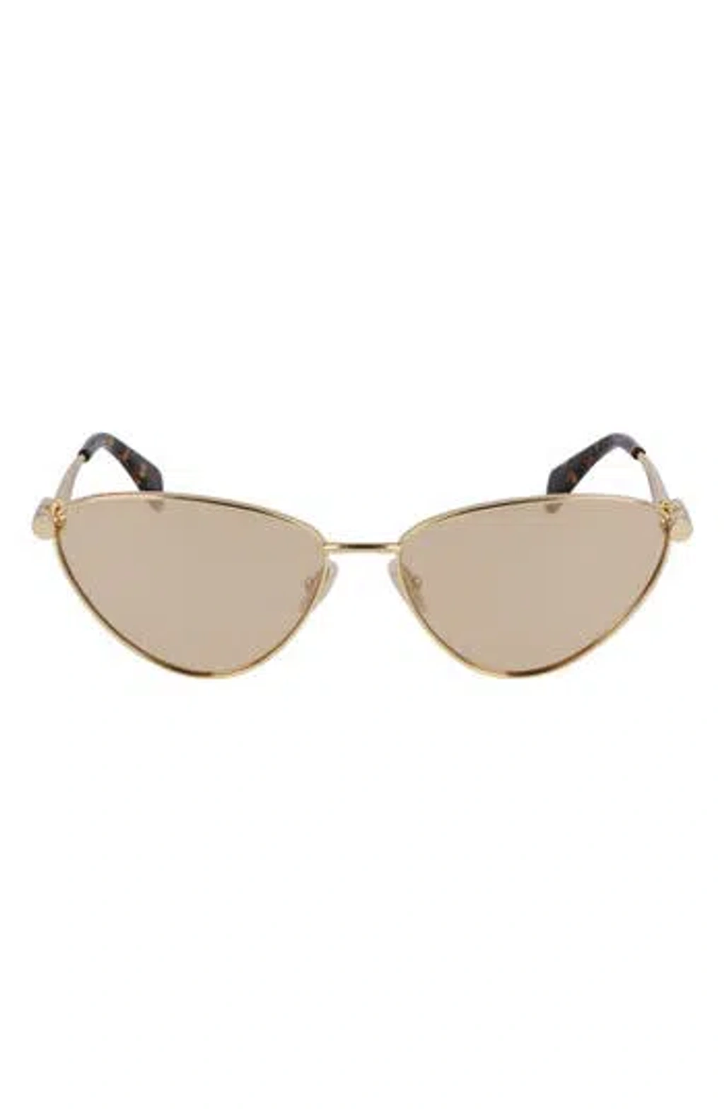 Lanvin 61mm Sequence Cat Eye Sunglasses In Gold/gold Mirror  display picture 1