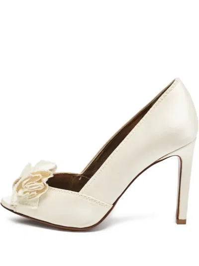 Pre-owned Lanvin 85mm Bow-detail Pumps