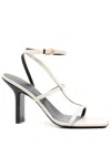 Lanvin 95mm Leather Sandals In Neutrals