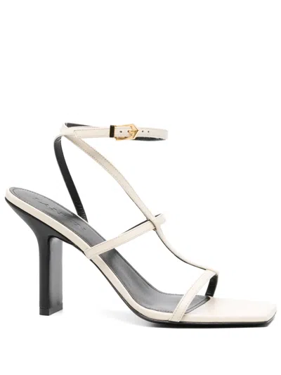 Lanvin 95mm Leather Sandals In White