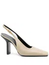 Lanvin 95mm Mesure Slingback Pumps In Neutral