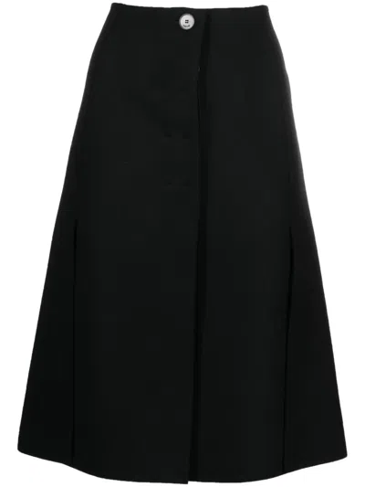Lanvin A-line Midi Skirt In Black