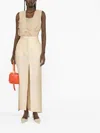 Lanvin A-line Slit Maxi Skirt In Beige In Neutral