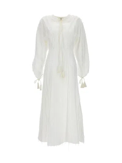 Lanvin Plumetis Dress In White
