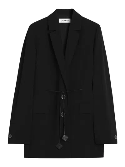 LANVIN ABRIGO MIDI - NEGRO