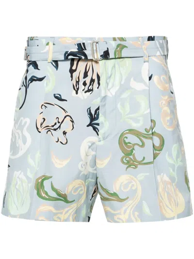 LANVIN ABSTRACT-PRINT BERMUDA SHORTS