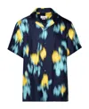 Lanvin Multicolor Silk Shirt In Blue