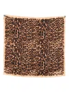 Lanvin Lightweight Rectangular Leopard Print Scarf In Multi